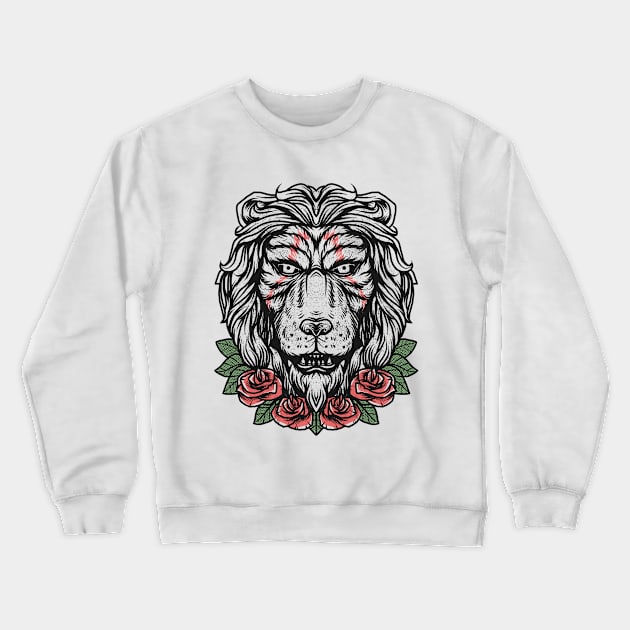 Lion Crewneck Sweatshirt by Luckyart11